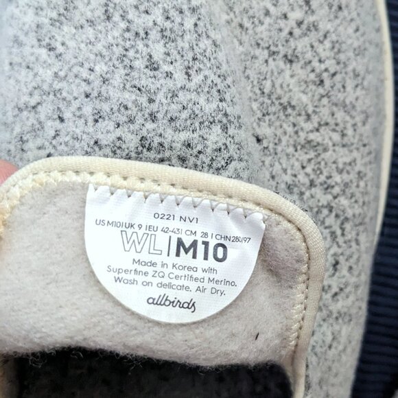Allbirds Merino Wool Gray Slip-on Loafers Men's Size 10 EUR 42 - Picture 10 of 10